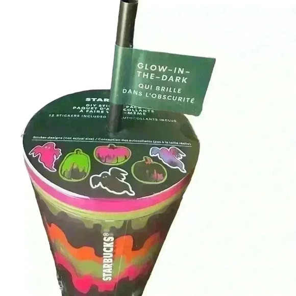 Starbucks Halloween 2023 🎃 Cold Tumbler Drippy Glow in the dark NWT - Picture 3 of 8